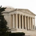 Walking up the steps of the Jefferson Memorial